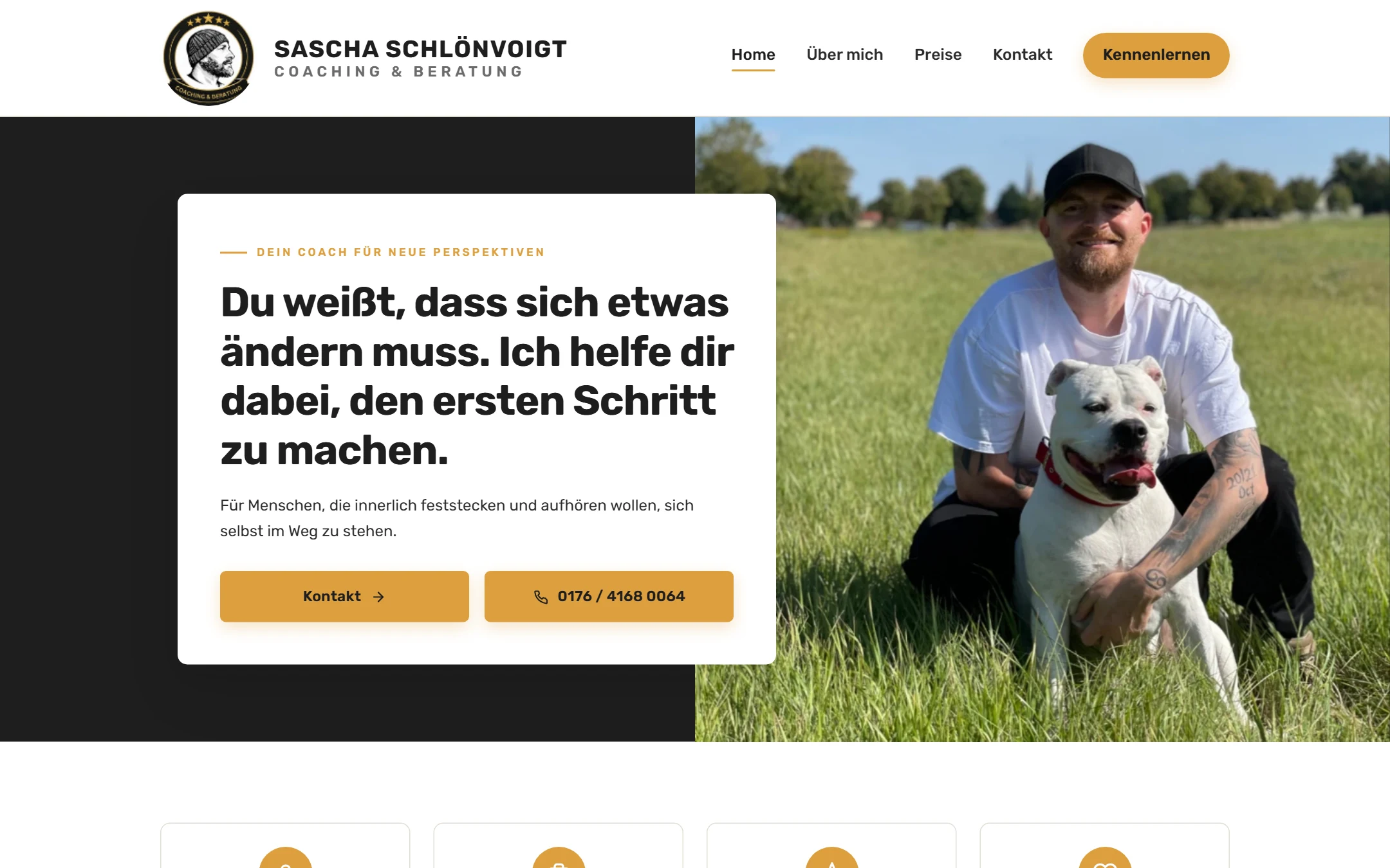 Startseite sascha-schloenvoigt.de auf dem Desktop