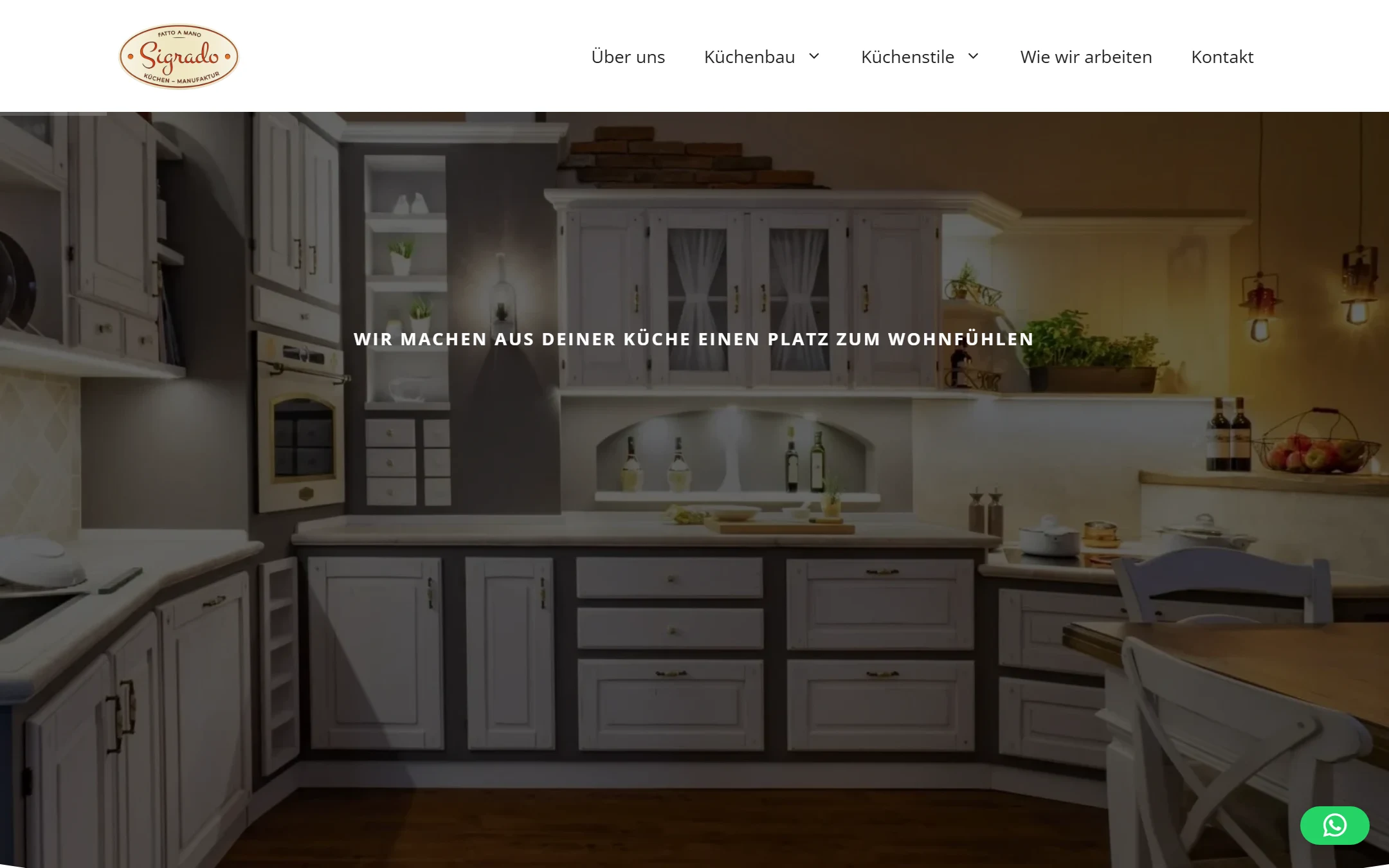 Startseite sigrado.com auf dem Desktop